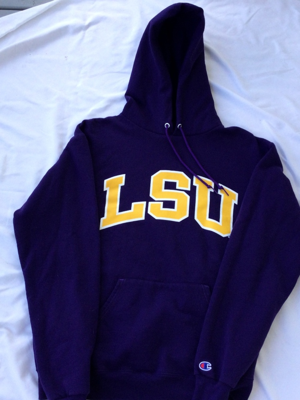 Champions ECO LSU Tigers Pullover Hoodie, size Medium, Unisex